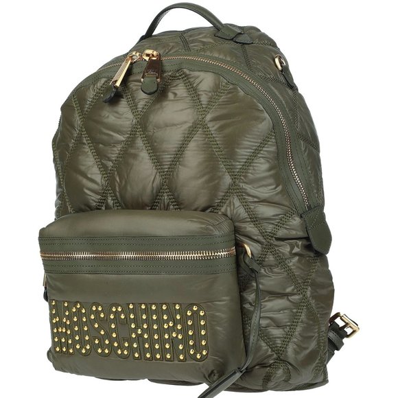 NWT MOSCHINO Studded Logo Backpack - Picture 1 of 16